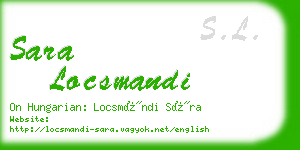 sara locsmandi business card